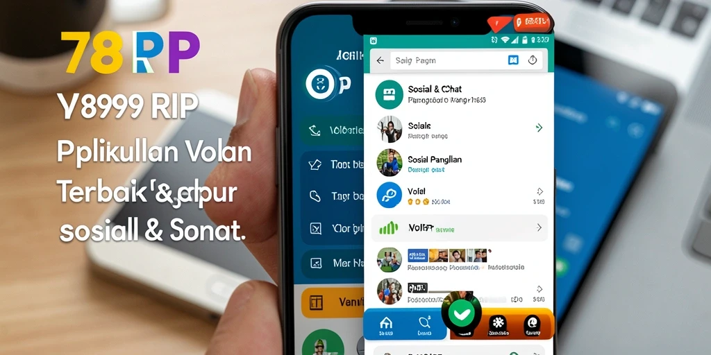 Tampilan antarmuka aplikasi 789RP untuk VoIP Panggilan
