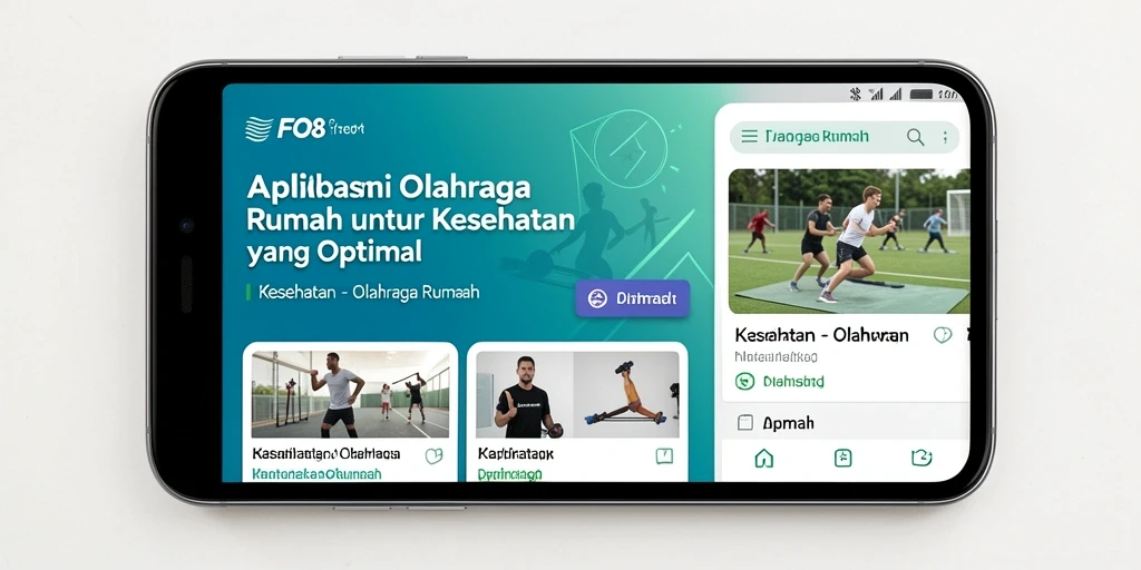 Screenshot antarmuka FO8 yang menunjukkan fitur olahraga rumah yang menarik.