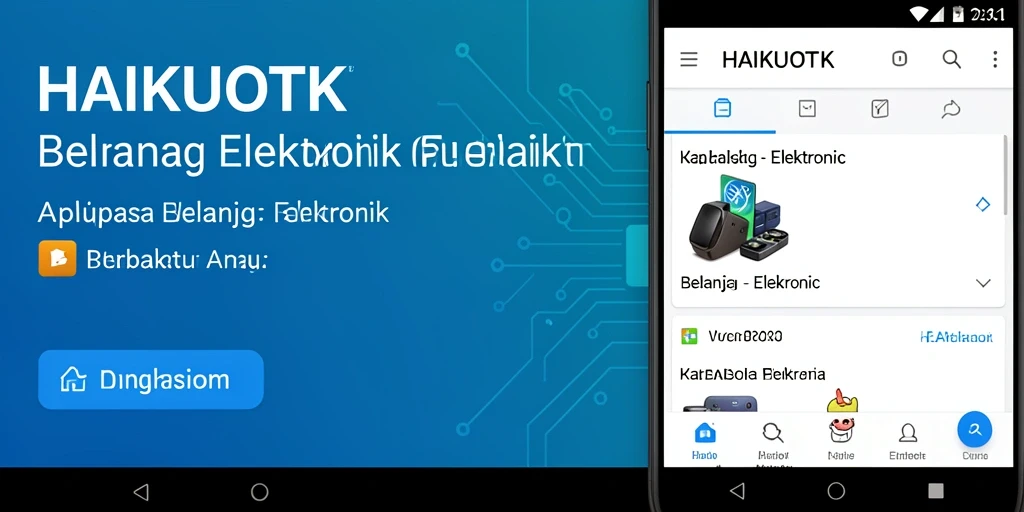 Tampilan utama HAIKUOTK dengan berbagai produk elektronik tersedia.