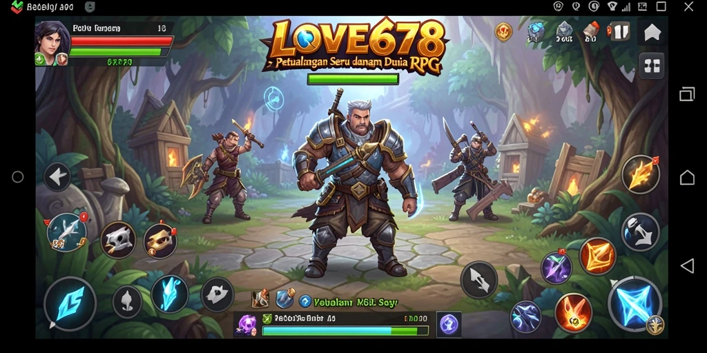 Tampilan antarmuka LOVE678 yang menawan dan penuh warna dalam dunia RPG.