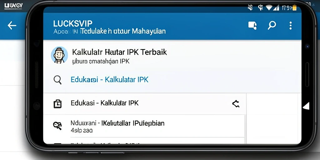 Antarmuka LUCKSVIP menampilkan fungsi Kalkulator IPK yang mudah digunakan.