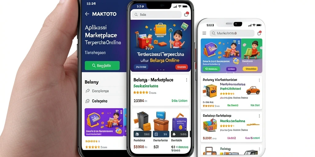 Antarmuka MAKTOTO yang sederhana dan mudah dinavigasi untuk belanja online.