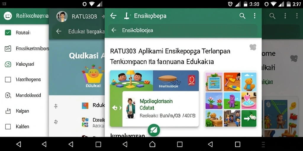 Antarmuka pengguna RATU303 menampilkan berbagai artikel Ensiklopedia.