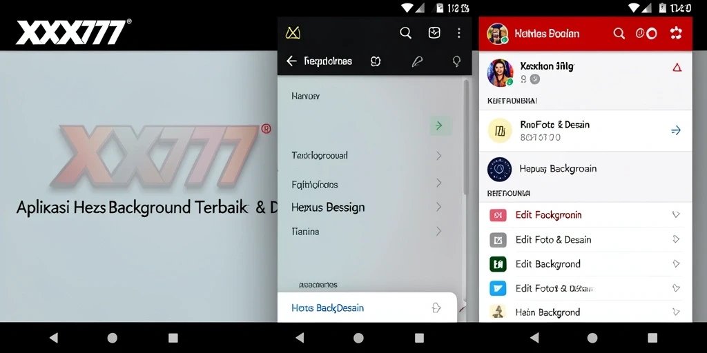 Tampilan antarmuka XXX777 dengan fitur penghapusan latar belakang yang mudah.