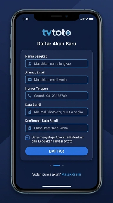 Buat Akun Baru tvtoto dengan Mudah dan Cepat